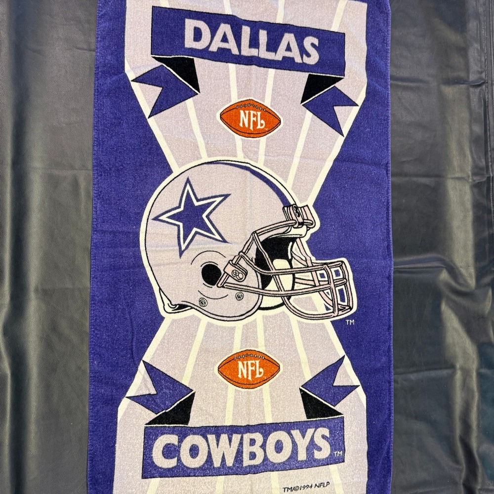 NFL Beach Towel Blue 1994‎ Dallas Cowboys Vintage Helmet Print Cotton
